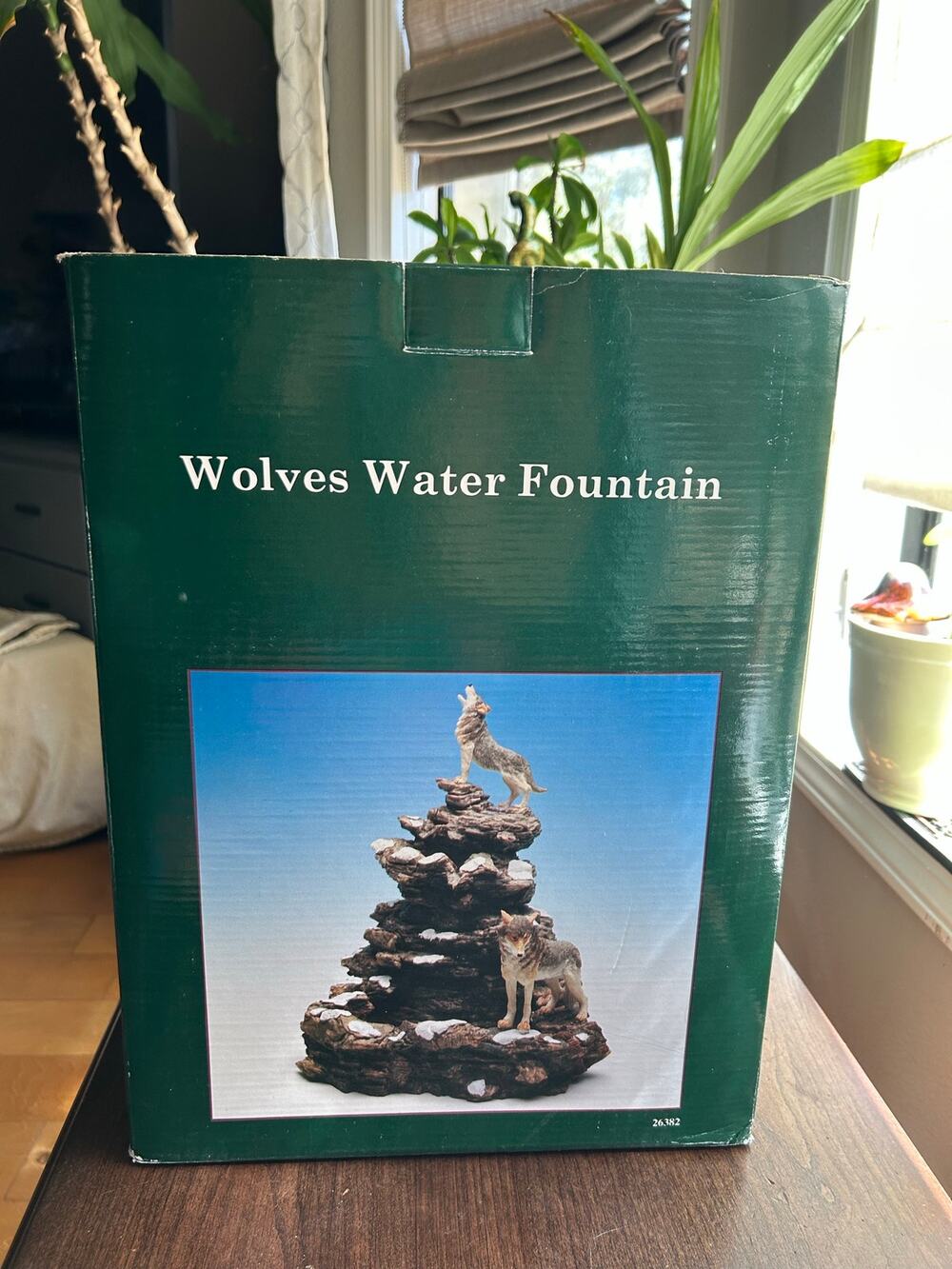 New Vintage Young’s inc Wolves Water Fountain Wolf Nostalgic Ceramic 110v
